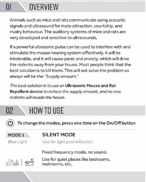 AMZ BRAND | Premium Ultrasonic Repellent for Rats and Mice - 2 pcs / 4 Modes