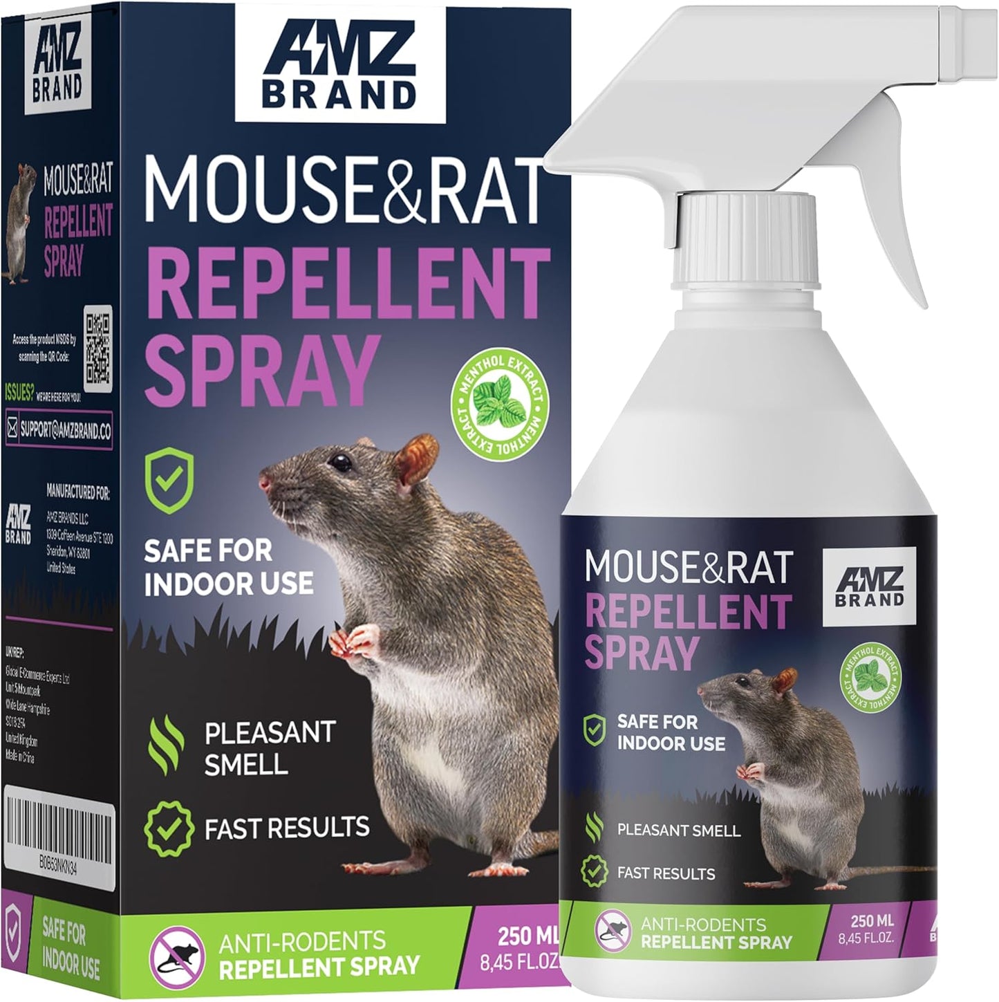 Premium Rodent Repellent Spray Non - Toxic and Chemical Free Solution for Repelling Rats and Mice