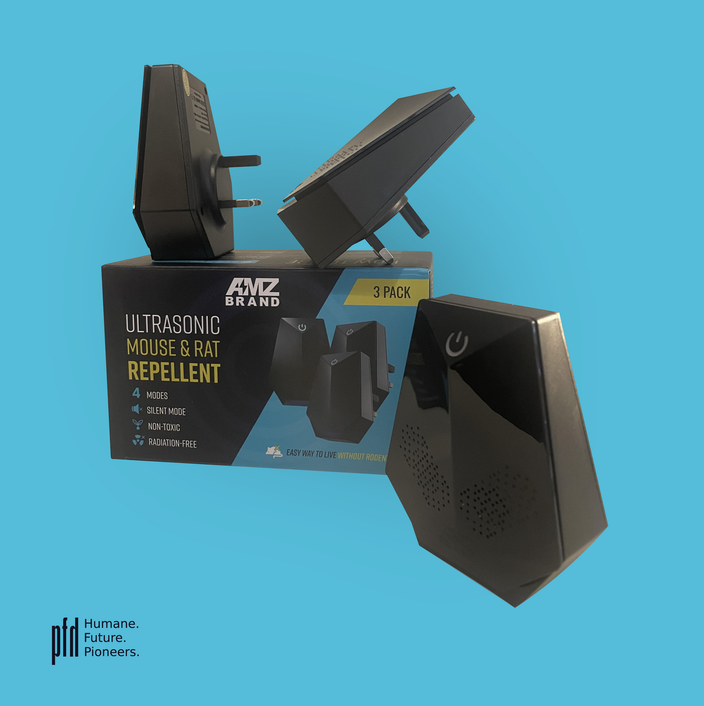 Ultrasonic Mouse and Rat Repellers – Safe indoor plug-ins for pest-free living. Pack of 3