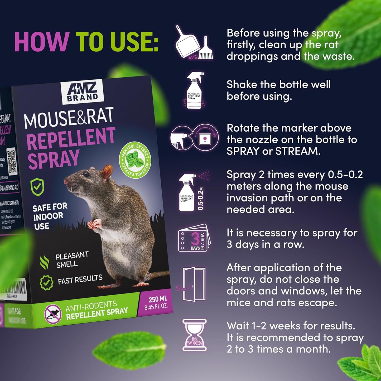 Information on How to Use Mouse and Rat Repellent Spray